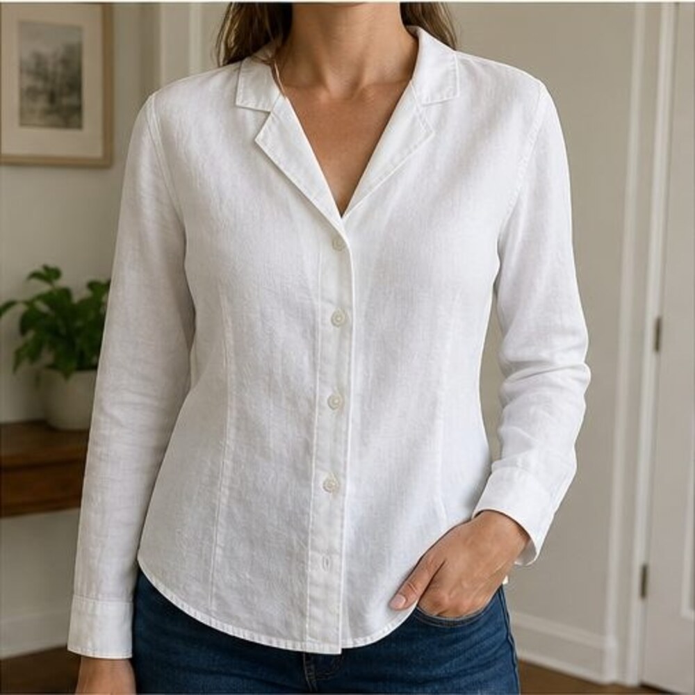 White Puff Sleeve Top - Picture 2 of 6